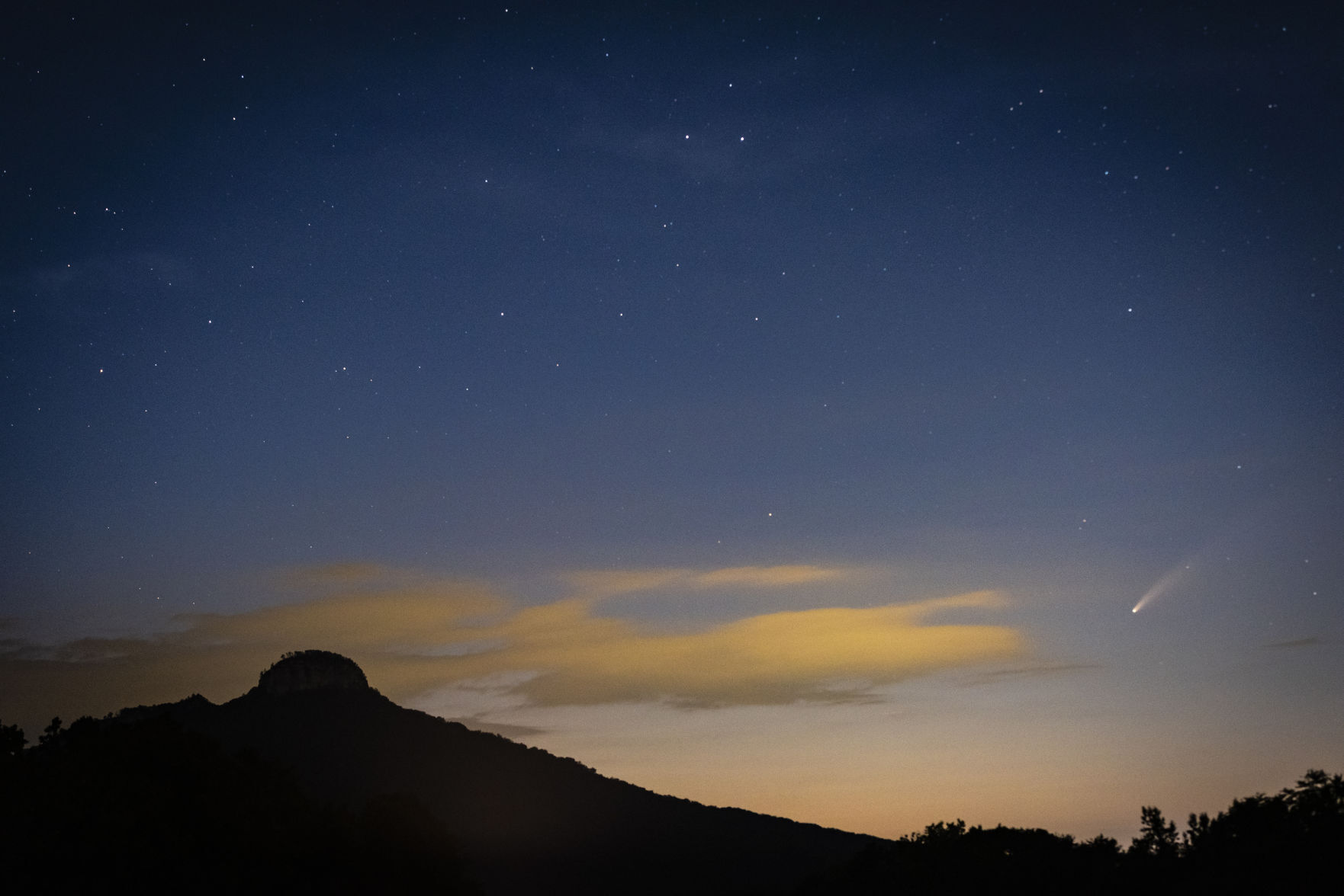 Neowise over Pilot Mountain